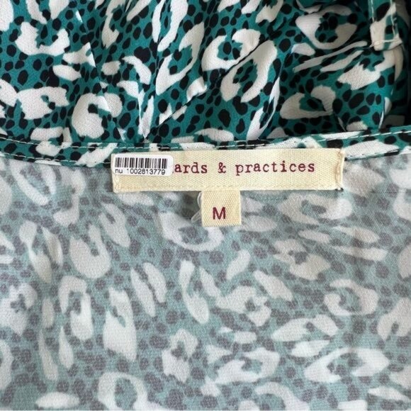 Standards and Practices Violeta Ruched Sleeves Wrap Maxi Dress - M - Picture 8 of 10